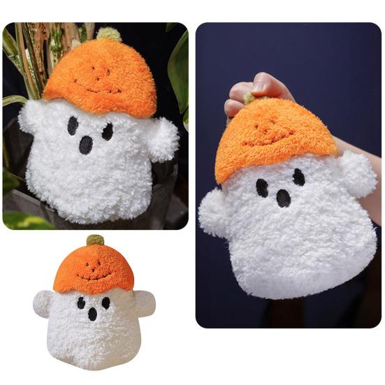 Plushie Toy for Kids Pumpkin Ghost Plush Doll, Soft Stuffed Halloween Decoration, Fluffy Decorative Throw Pillow, Holiday Gift Boys Girls Atmosphere