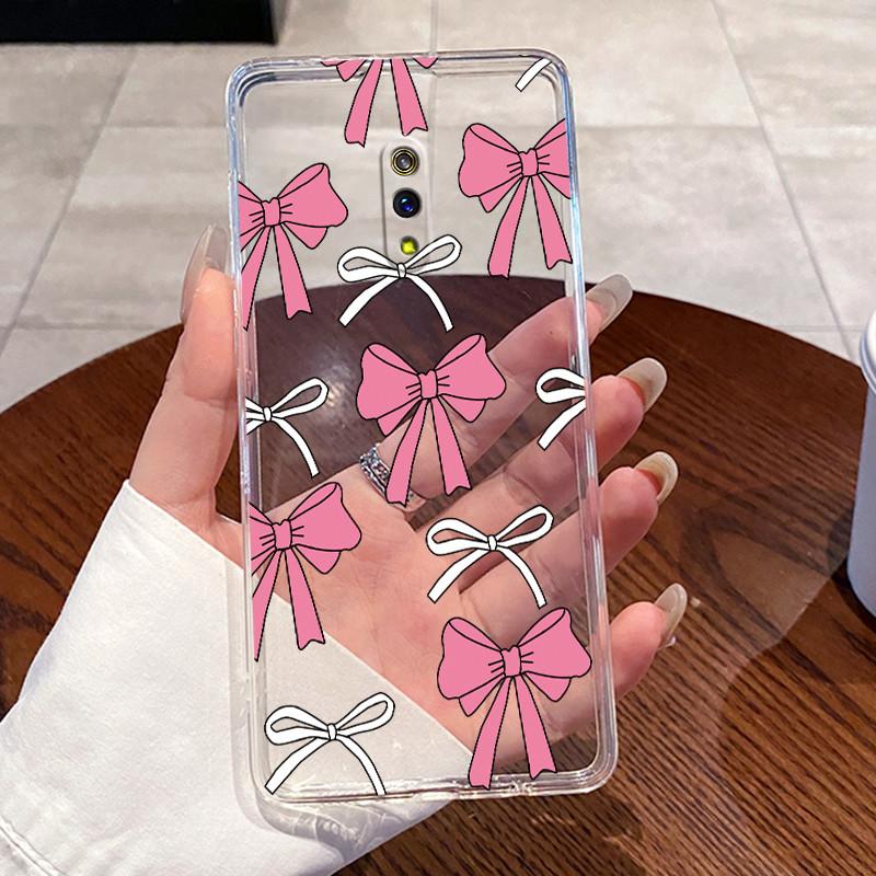 For OPPO K3 / Realme X Case RMX1901 RMX1903 Clear Luxury Cute Love Heart Rabbit Funny Phone Casing Soft Silicone TPU Back Cover