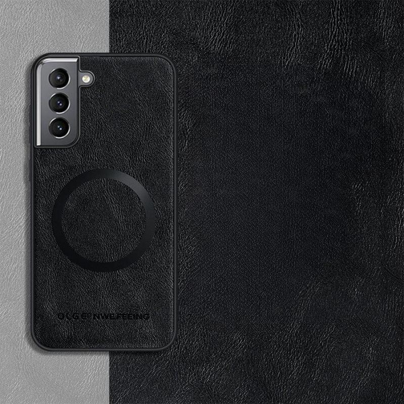 Suitable for Samsung Galaxy S21 Mobile Phone Case S21 Cow Pattern Leather Case Magsafe Magnetic Suction Vehicle S21 Ultra