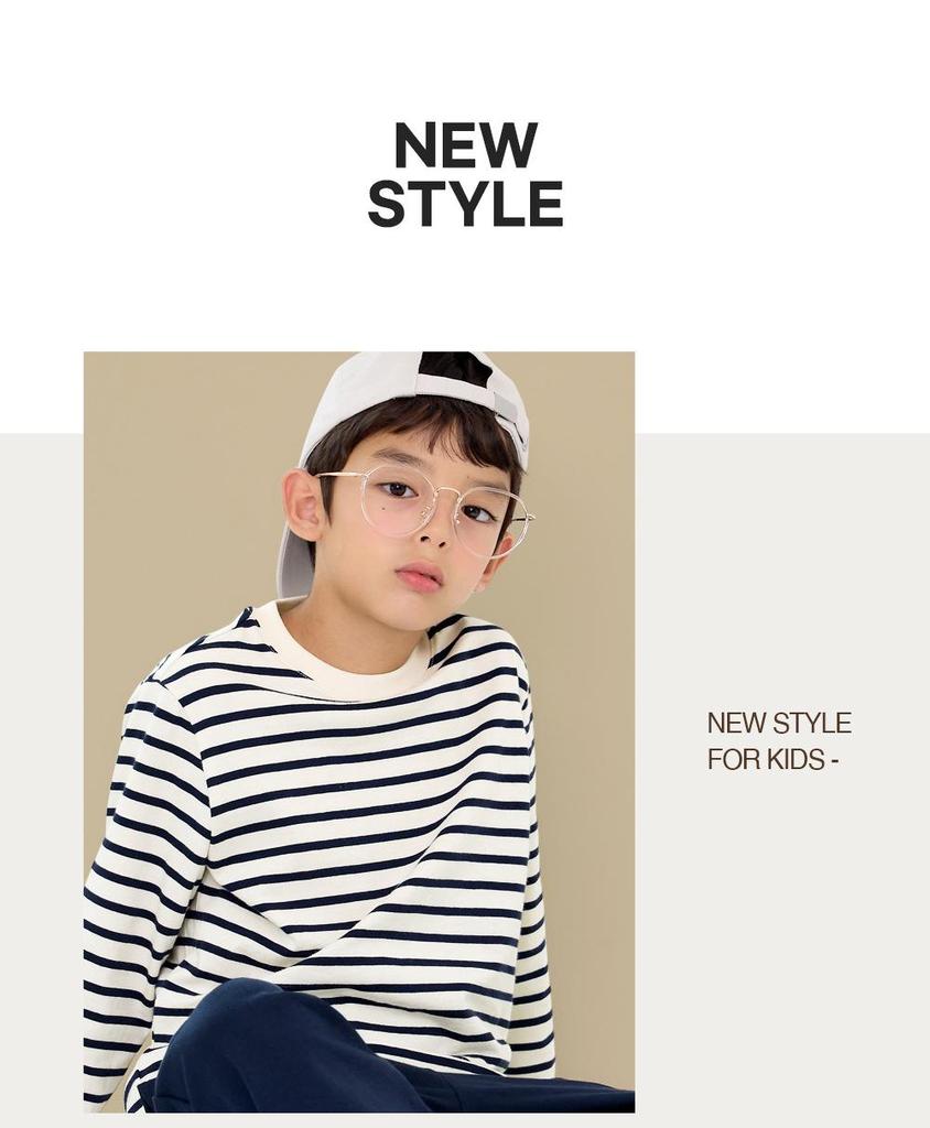 Unifriend24 Gestreiftes Kinder-T-Shirt im koreanischen Stil - Vielseitig & Locker geschnitten