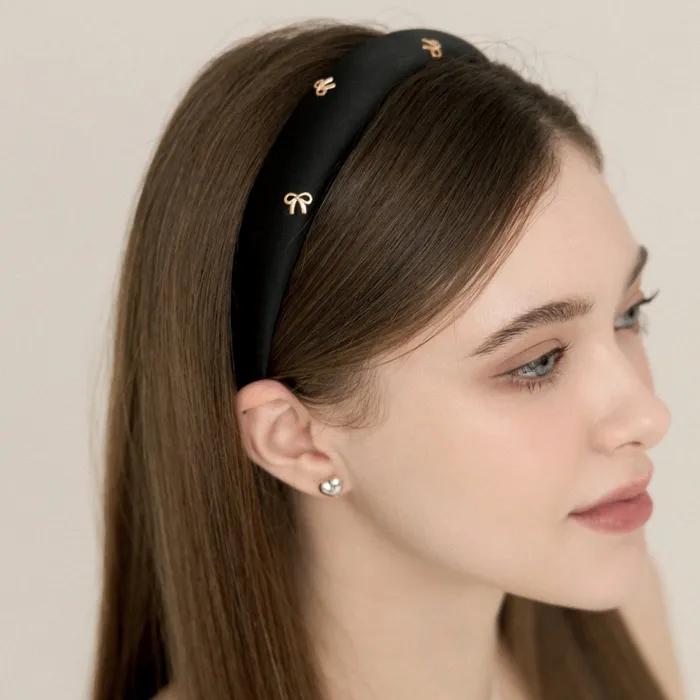 Black Mini Ribbon Hair Band