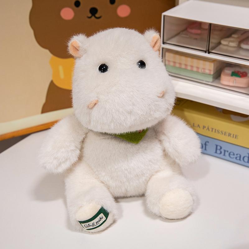 

Мультяшный бегемот носорог плюшевые куклы бегемоты плюшевые игрушки животные бегемоты куклы для украшения дома рождественский подарок ребенку 25cm белый