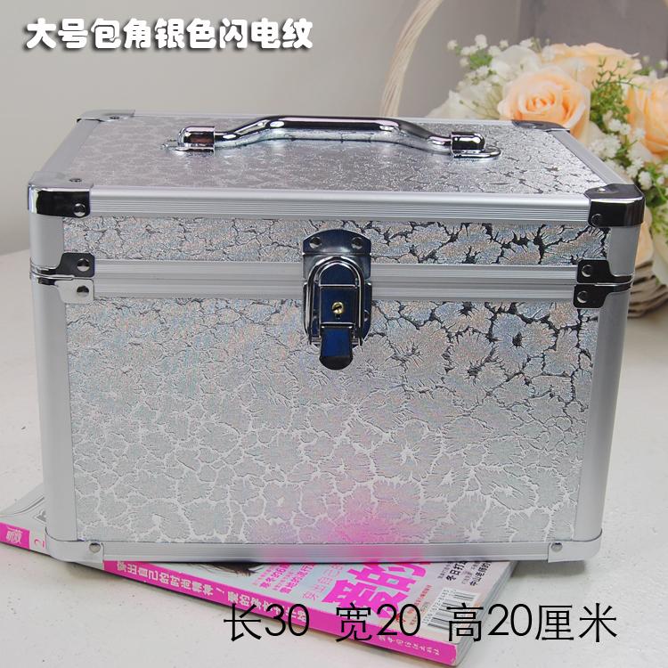 Large steel-reinforced cosmetic case with aluminum alloy frame,double-layer portable toolbox for foot bath tools