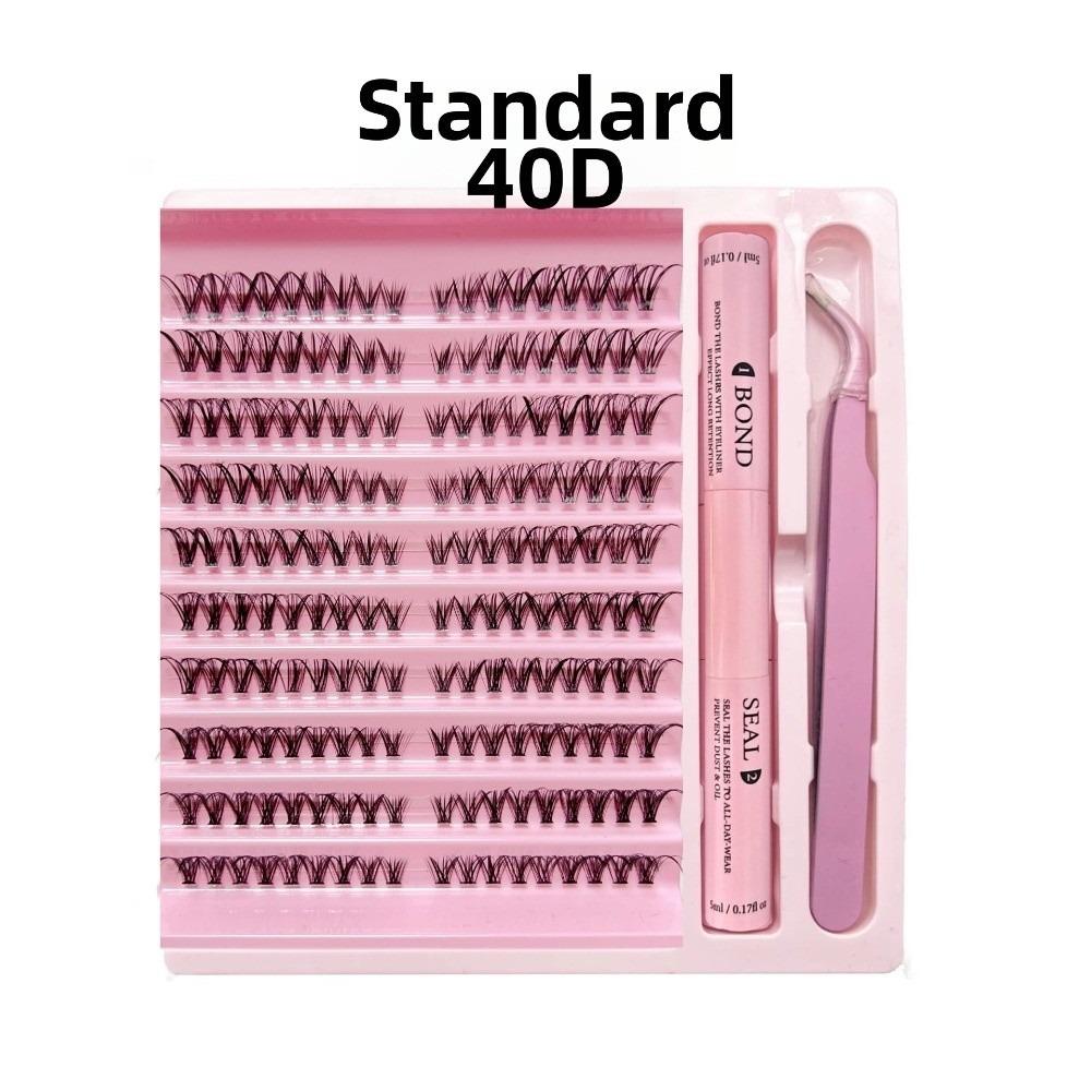 3D Mink Effect Cluster Lashes 8-16mm Volume Lash New Faux Mink Eyelashes for Women