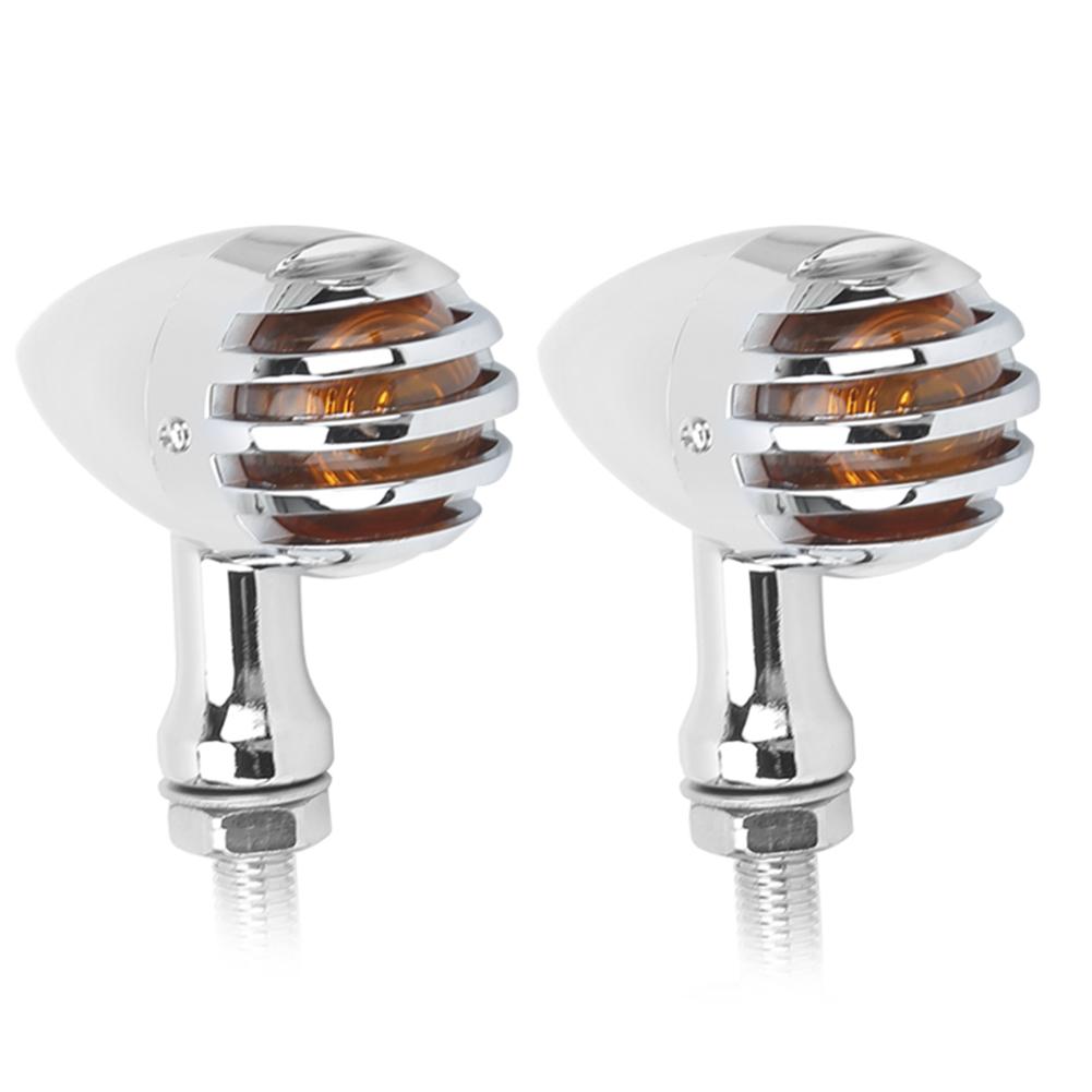 

2pcs Motorcycle Retro LED Turn Signal Indicator Light with Grille Fit for Yamaha