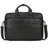 Leather Briefcase 16-Inch Men'S Business Handbag Commuter Shoulder Messenger Bag First Layer Cowhide Black