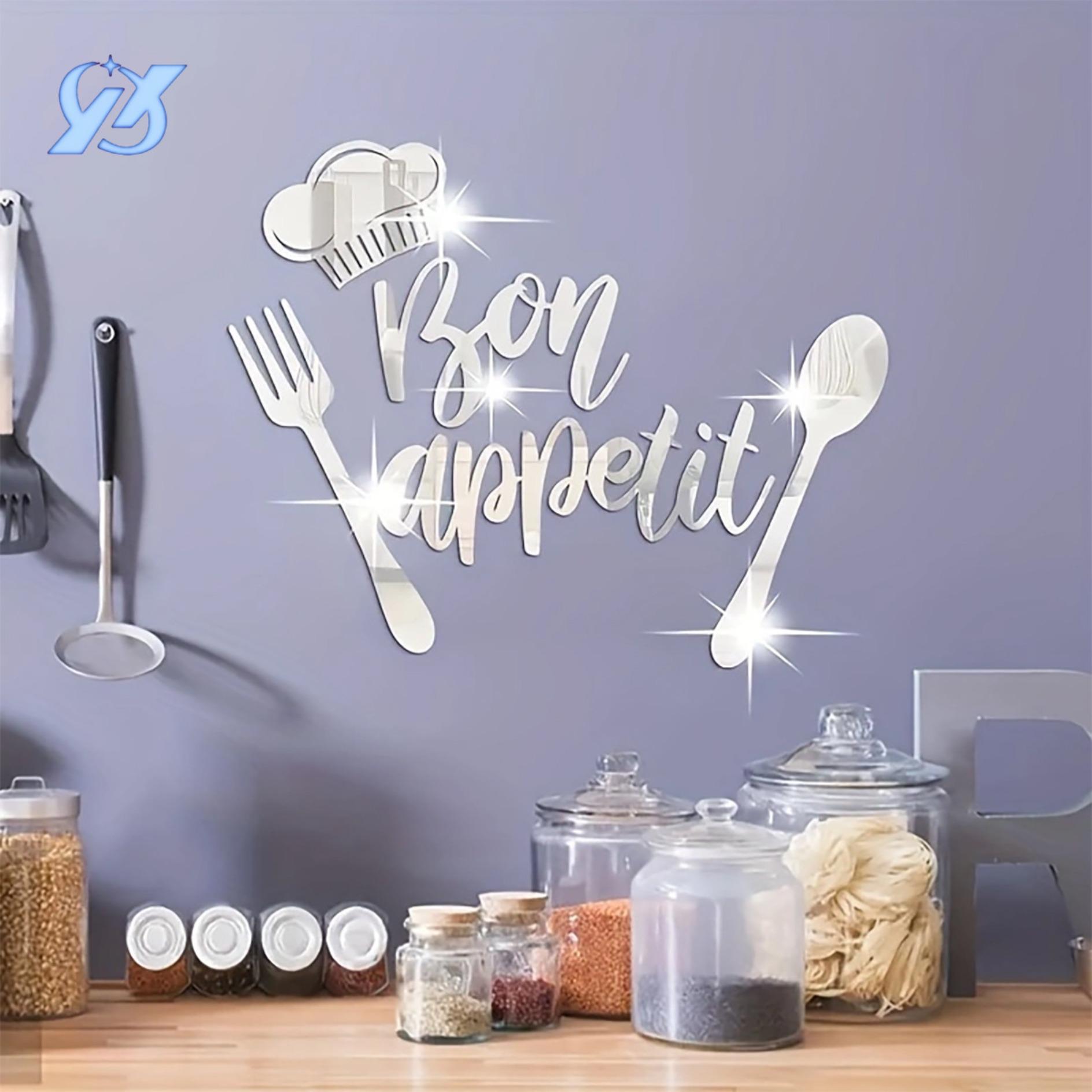 

Акрил толщиной 1 мм 3D трехмерный декор для кухни, ресторана, дома, стены, макет, наклейка, креатив