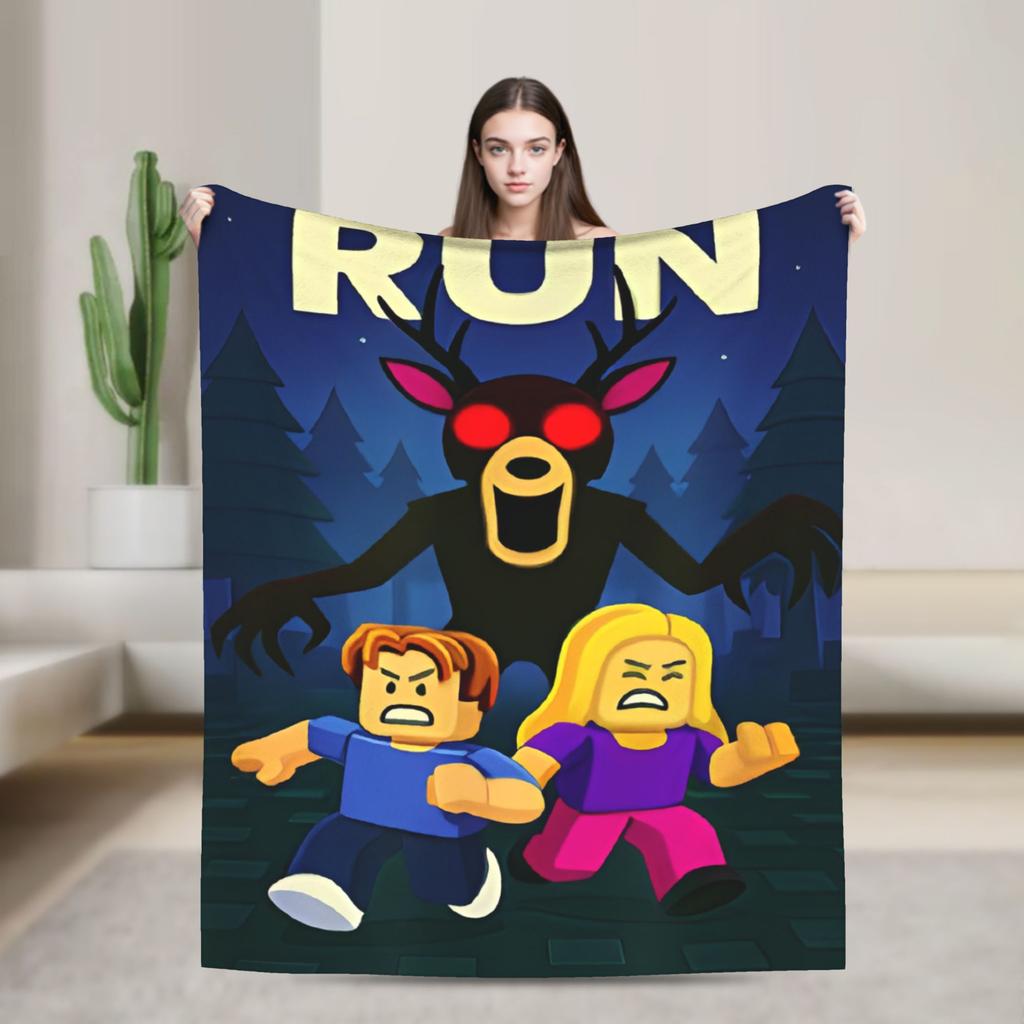 Horrorspiele 99 Nächte im Wald Decke Plüsch Lustige Warme Überwurfdecken für Stuhlbezug Sofa Sommer