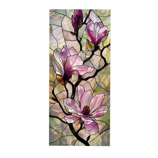 Static Glass Sticker  Colored Glass Flower Texture Window Film B