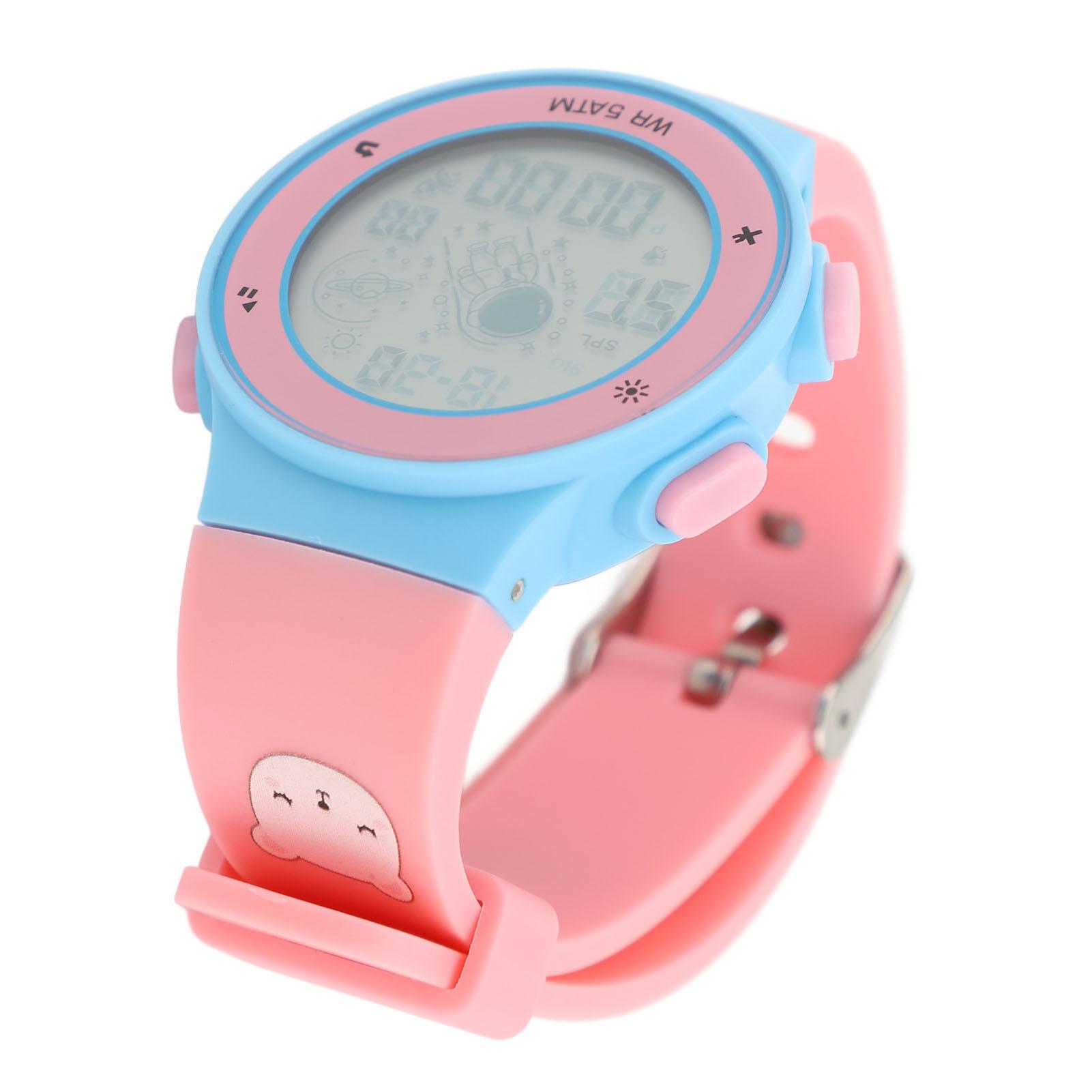 

Kids Digital Watch Colorful LED Backlight 50M Water Proof Stopwatch Calendar Alarm TPU Strap 12 24 H Chronograph Watch