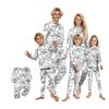 Hand-painted Parent-child Outfit- Print Round Neck Parent-child Long Sleeve Long Pants Home Clothes Suit