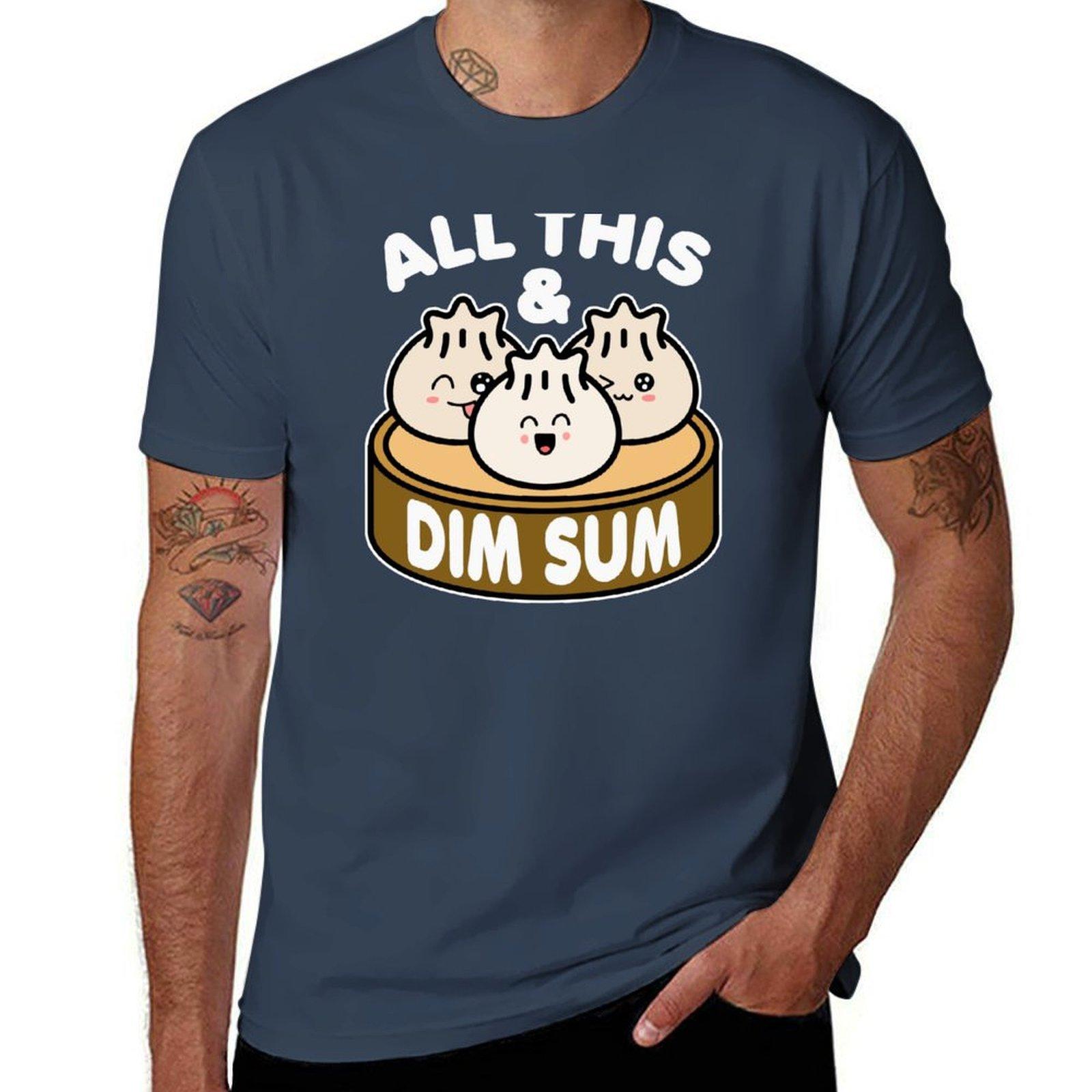 All This and Dim Sum Cute Dim Sum Dumplings TShirt AntiPilling Casual TShirt S