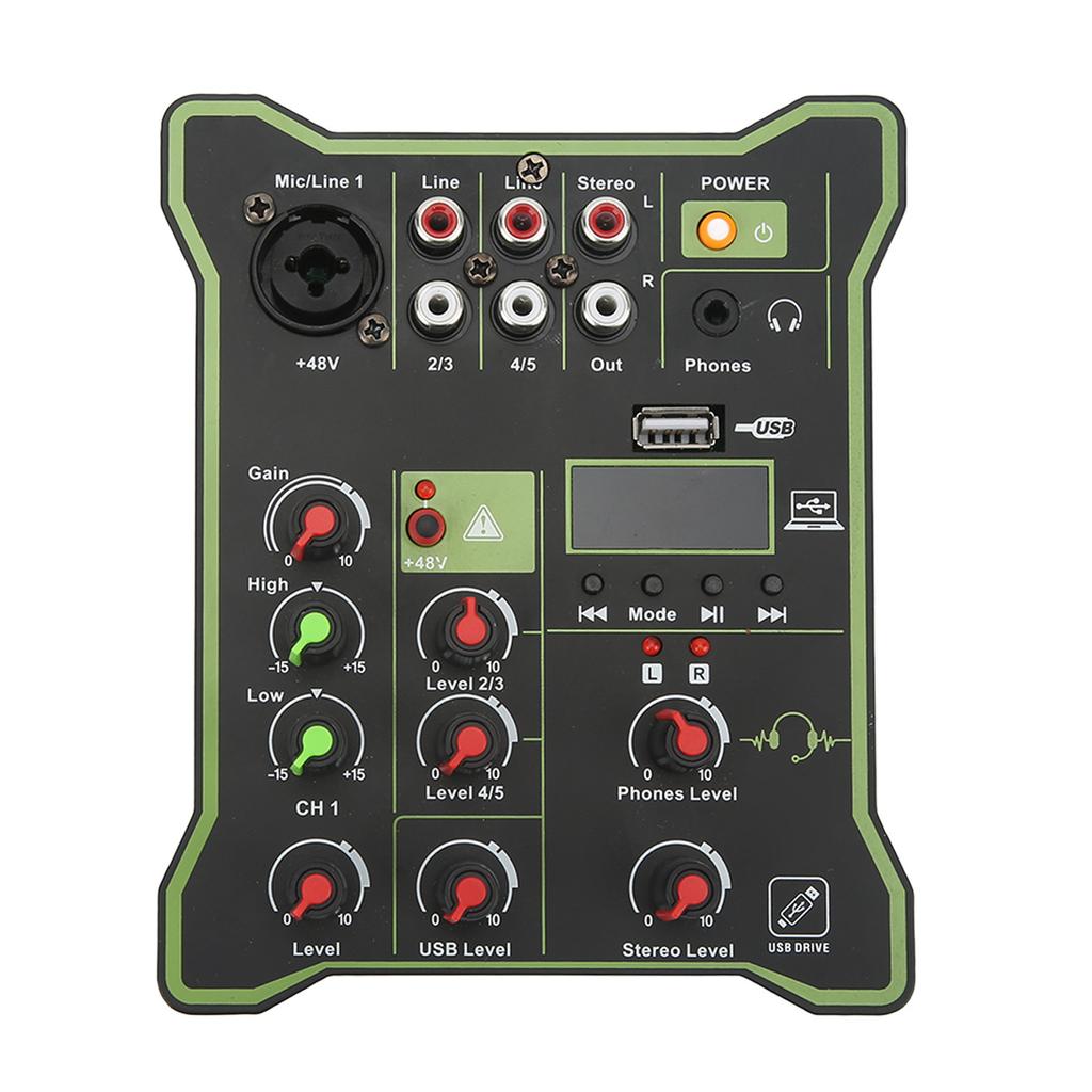 Portable Mixing Consol Quick Response Good Tuning Performance Accurate Calculation 5 Channel Mixer