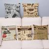 Federa Cuscino Giornale Retro Americana Decorazione Casa Coperta per Divano Letto Auto Decorazione Stanza Idea Regalo