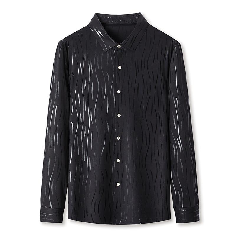 Autumn Men's Business Casual Striped Long Sleeve Men's