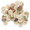 50 Pcs Eiffel Tower Flower 2 Holes Wooden Buttons Sewing DIY Craft Scrapbooking