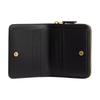 Coach Billfold Wallet 11 Logo Zip Closure Fine Calfskin Wallet Regular Women's Black
