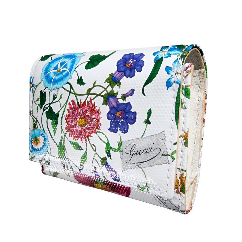 Gucci Flora Floral Pattern Palladium Tone