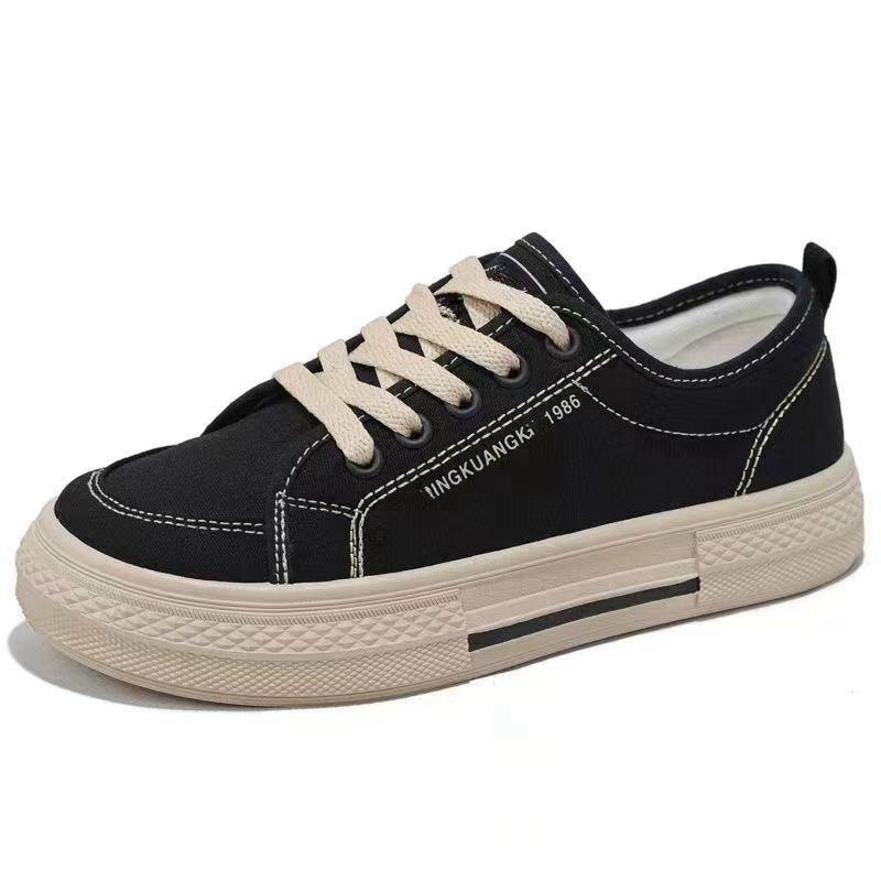 New Low-top Breathable Canvas Shoes Men's Trend Retro Lace-up Trend Board Shoes Casual Versatile Board Shoes