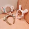 Women Hairband Bowknot Bear Furry Birthday Party Photo Booth Props for Girls