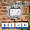 UK Plug Wall Switch Socket Dust Proof Outdoor Switched Power Socket  Charging Station