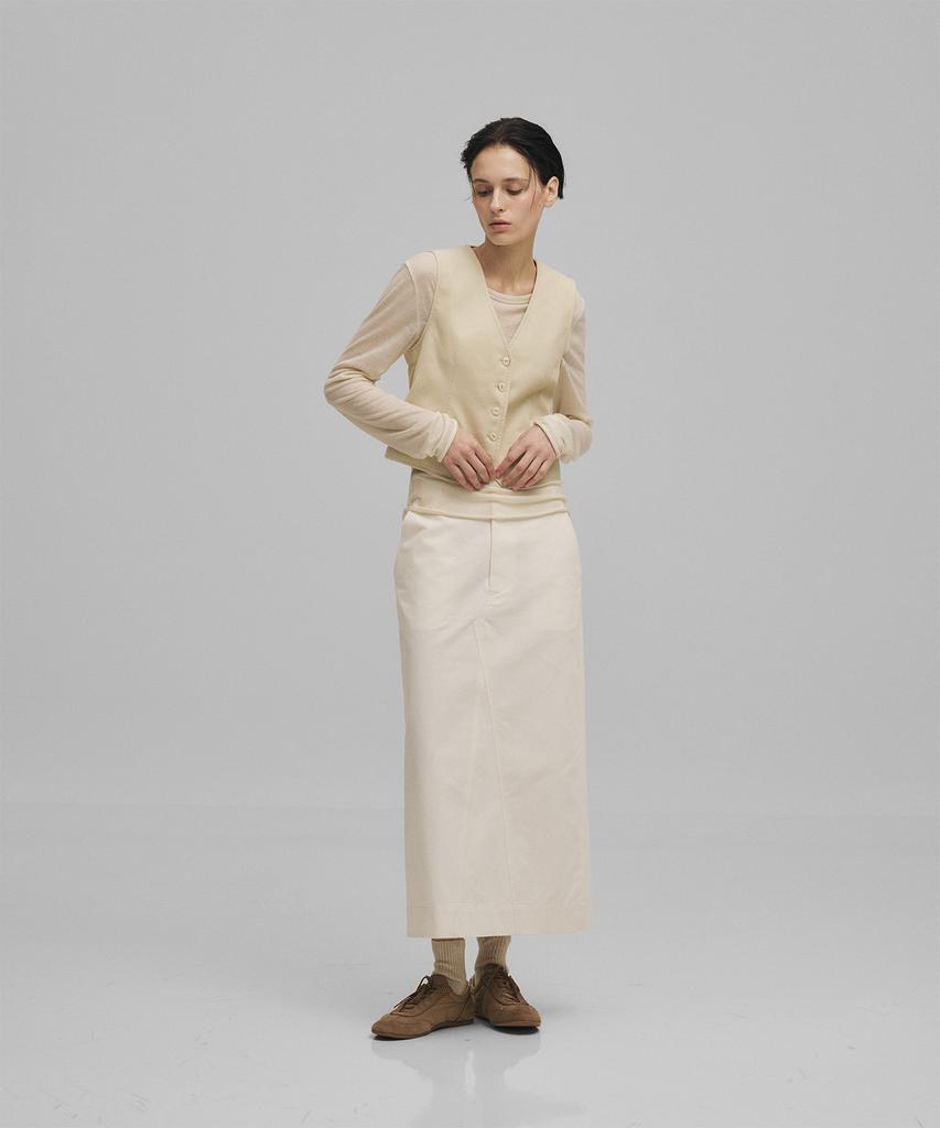 Another Office Woman W. Flow Maxi Skirt (Ivory)