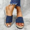 New Solid Summer Wedge Plus Size Women's Fashion Sandals for Women's One-Line Wear