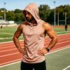 Men's Sleeveless Hoodie Muscle Fit Gym Tank Top Breathable Quick Dry Workout Vest for Fitness Training