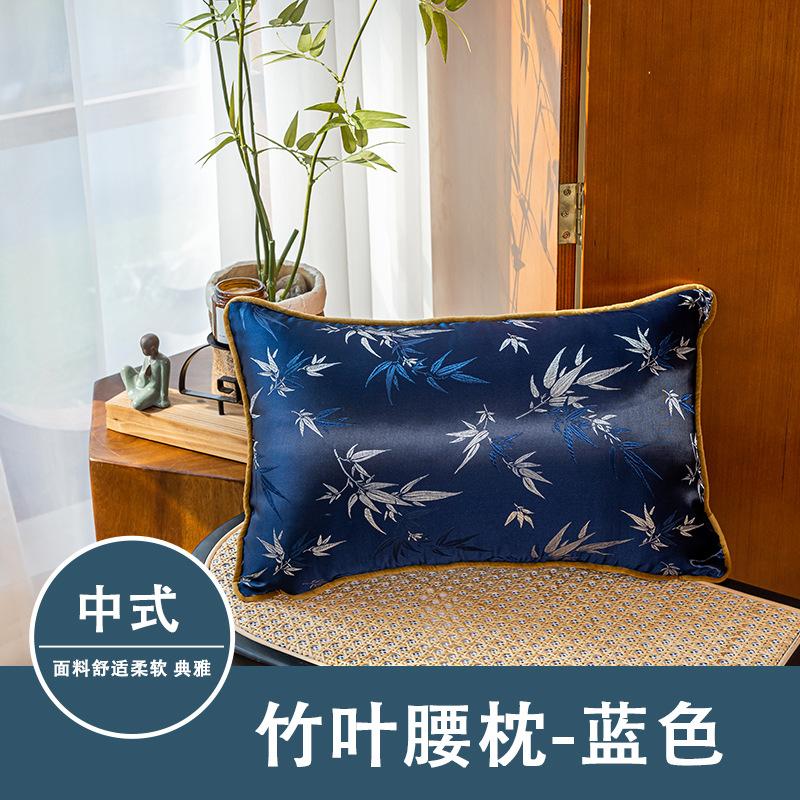 

New Chinese bamboo sofa throw pillow cushion antique decoration living room sofa by pillowcase household bedroom bedside cushion pillowcase only