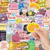 50pcs Motivational English Slogan Graffiti Stickers for DIY Notebooks & Luggage