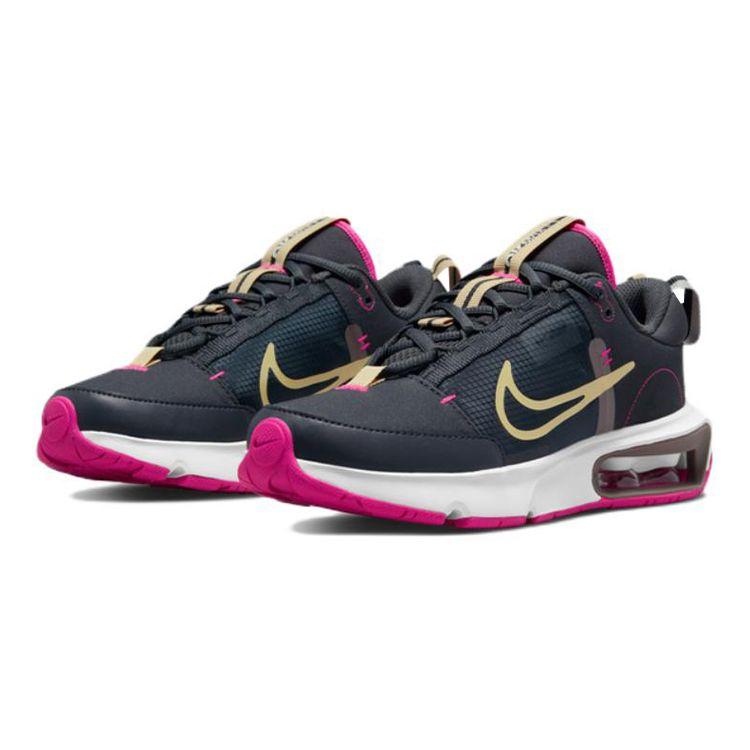 Nike Air Max Intrlk Comfortable Fabric Low-Top Kids Running Shoes Kids running shoes Black Purple Red DJ0011-001