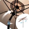 Parasol Ogrodowy Składany 6 Segmentowy 300 Cm Z Pokrowcem Plonos Pl-884