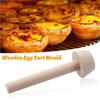 Neue Eiertarteform Backzubehör Kuchenwerkzeuge Gebäckschieber Eiertarte-Stampfer Holz