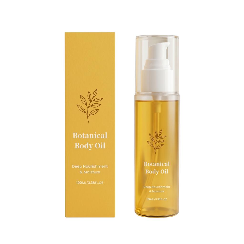 Organic Botanical Body Oil Smoother Skin Deep Hydrating Skin Barrier Improve Seasonal Skin Dryness Fast-Absorb Body Massage Oil
