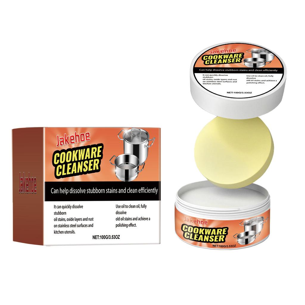 Jakehoe Многоцелевая чистящая паста с губкой для бытовой посуды из нержавеющей стали
