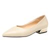 Spring and Autumn New Single Shoes Women Thick Heel Pointed Toe Shallow Mouth Professional All-match Women's Leather Shoes