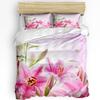 Flowers Leaves 3pcs Bedding Set For Bedroom Double Bed Home Textile Duvet Cover Quilt Cover Pillowcase