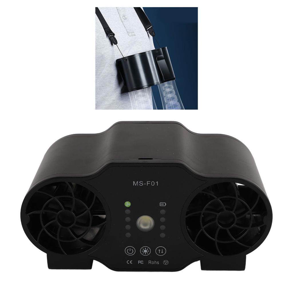 Portable Waist Fan USB Rechargble Powerful Airflow Portable Forward Reverse Cooling Fan for Outdoor Camping