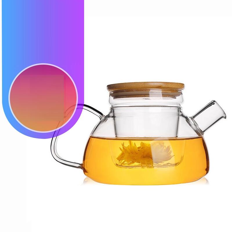 Shangqi Thickened Heat-Resistant Glass Teapot with Bamboo Lid & Infuser