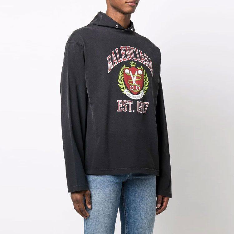 Balenciaga Sweatshirt Loose Fit Men's Black 674685TLV891076