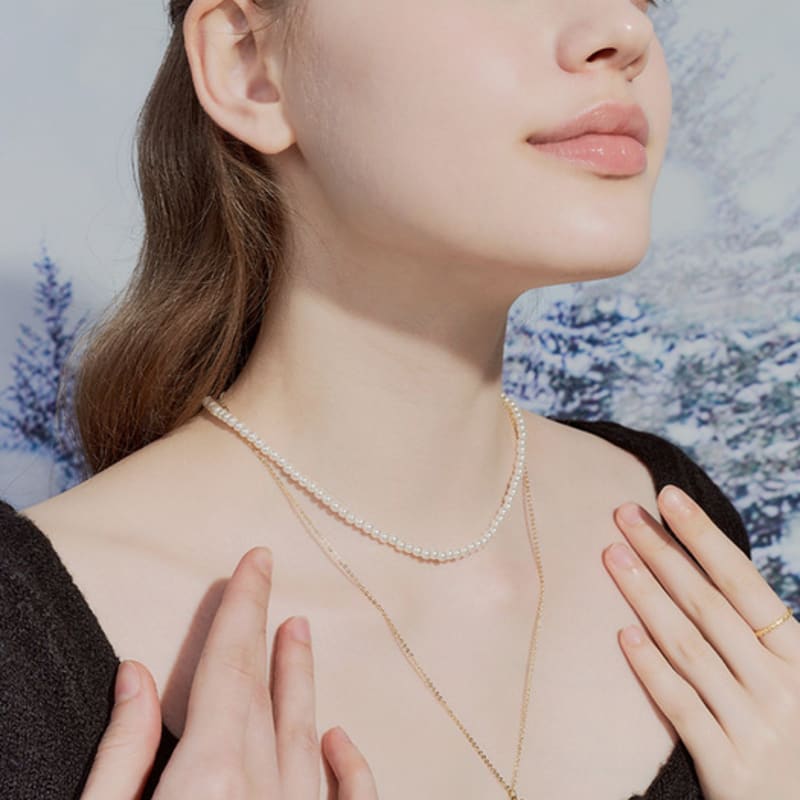 engbrox Rosie Heart Pearl Necklace Set