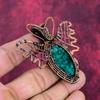 Faceted Zambian Emerald Gemstone Pendant Copper Wire Wrapped Butterfly Pendant