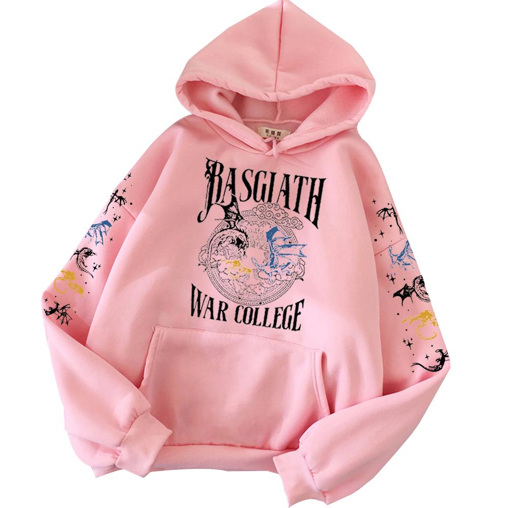 Basgiath War College Hoodie Fourth Wing Dragon Rider Vintage 90s Hoodie Bookish Pullover Tops Streetwear Unisex