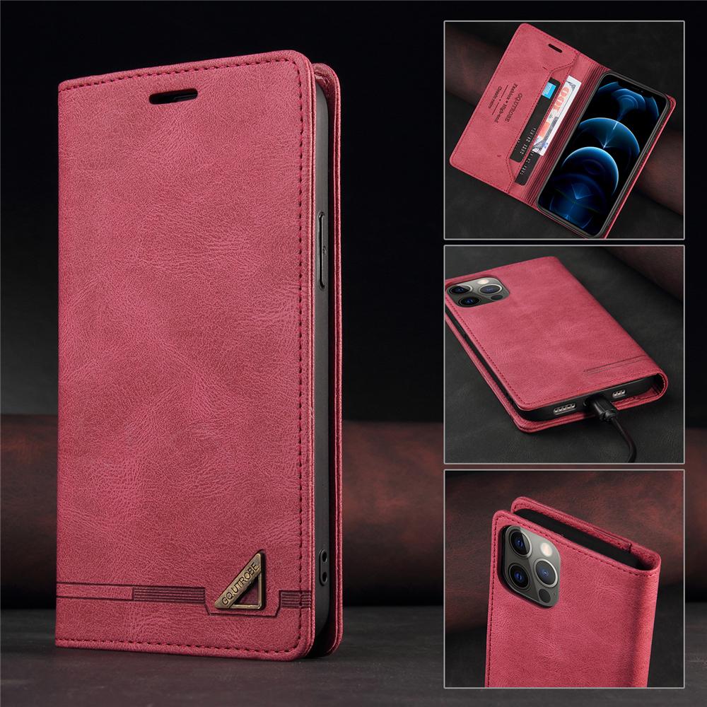 

Leather Case For Xiaomi Poco F5 X5 F4 X4 M5S C40 M4 F3 X3 GT M3 Pro Flip Wallet Card Slot Magnetic Stand Holder Phone Bag Cover Poco X3 Pro червоний
