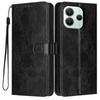 Wallet Case for Redmi Note 14 5G - Leather/PU, Black, With Lanyard