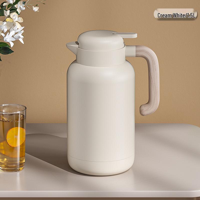 Insulated Glass Liner Thermos Flask - Large Capacity Kettle for Kitchen and Living Room.