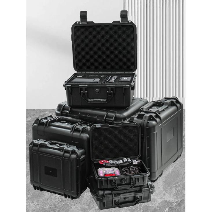 1pc Waterproof Heavy-Duty Protective Tool Box with Pre-cut Sponge Inserts Shockproof Equipment Storage Case for Tools, Cameras