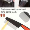 1pc Heavy-Duty Stainless Steel Fine Tooth Comb For Thick Hair - Dandruff & Lice Remover With ABS Handle, Sensitive Scalp Care