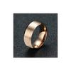 [Rockyu] Jewelry Brand Popularity Ring Pink Gold Men's Flat Beating 8mm Wide Fashion Titanium Ring No. 18