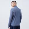 Men's Quick-Dry Elastic Long Sleeve Training Sweatshirt with Stand Collar and Half Zip